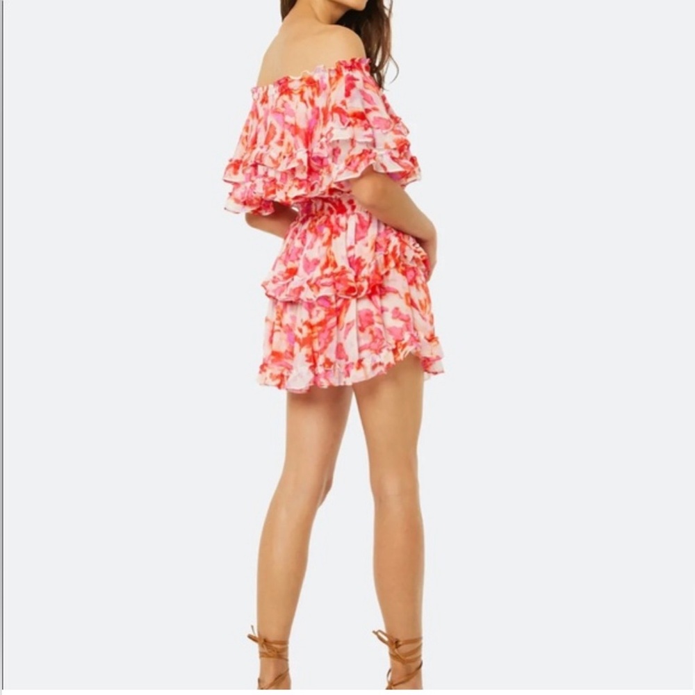 Misa Los Angeles Pink Floral Mini Dress